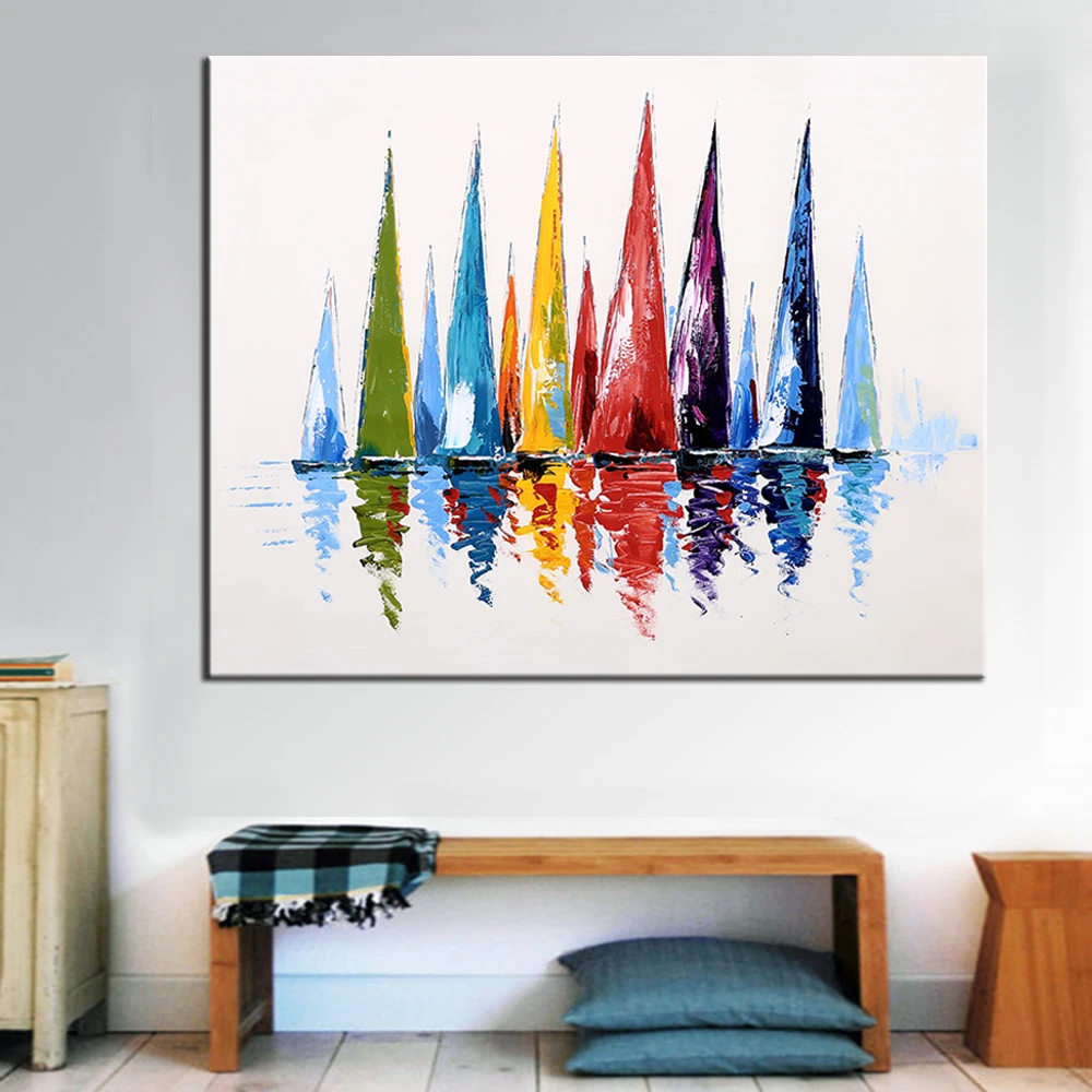 Oil Painting Sailboat Hand Painted Modern Abstract Colorful Wall Decorative Canvas Art Pictures for living room Home Decor
Oil Painting Sailboat Hand Painted Modern Abstract Colorful Wall Decorative Canvas Art Pictures for living room Home Decor