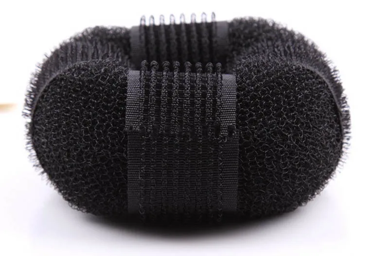 Black Doughnut Plate Made Elastic Hair Bands Ponytail Holders Headwear Accessories for Women | Аксессуары для одежды