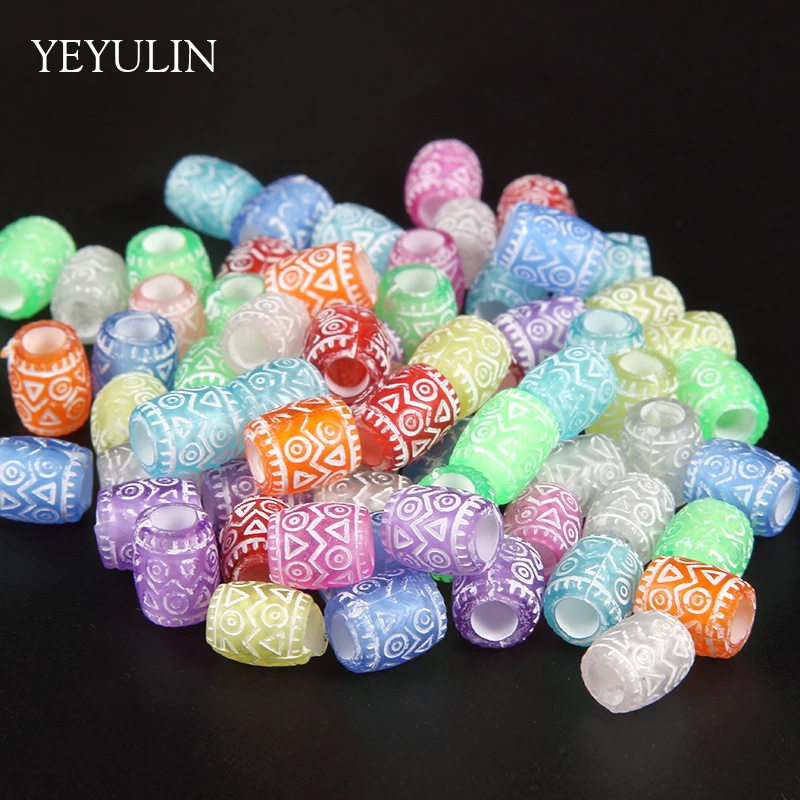 200pcs Colorful Transparent Pattern Cylinder Acrylic Beads For Woman Girls Loose Spacer Beads DIY Making
200pcs Colorful Transparent Pattern Cylinder Acrylic Beads For Woman Girls Loose Spacer Beads DIY Making