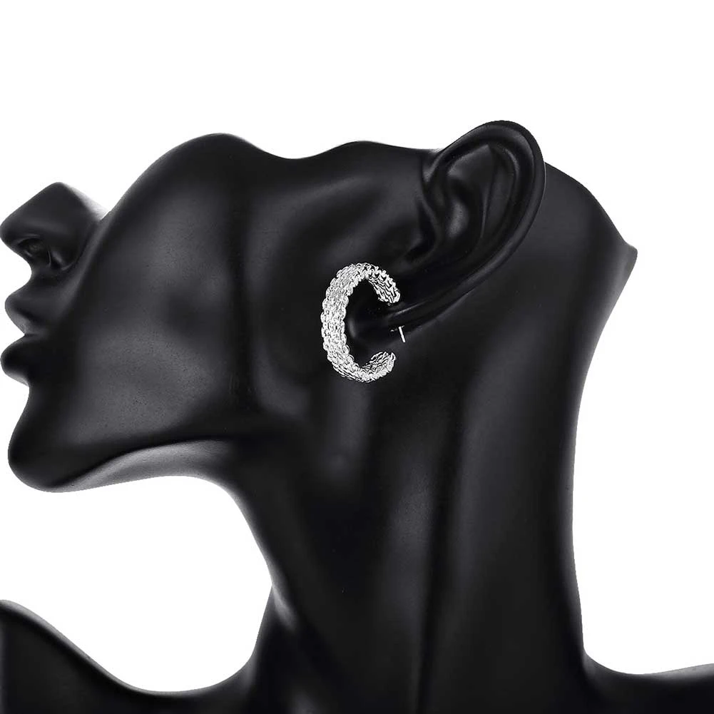 Exquisite High Quality Ssilver Plated Earrings Fashion Ssilver Eearring Round Women Weaved Web Earring Jewelry Female Gift
Exquisite High Quality Ssilver Plated Earrings Fashion Ssilver Eearring Round Women Weaved Web Earring Jewelry Female Gift