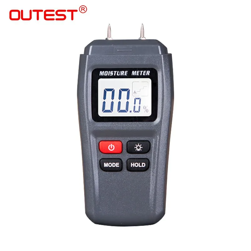 OUTEST Two Pins Digital Wood Moisture Meter 0-99.9% Wood Humidity Tester Timber Damp Detector with Large LCD Display
OUTEST Two Pins Digital Wood Moisture Meter 0-99.9% Wood Humidity Tester Timber Damp Detector with Large LCD Display