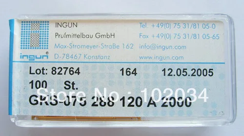 100 шт./лот INGUN GKS075 288 120 A 2000 пружинный тестовый зонд Pogo Pin Сделано в Тайване|pin pin|pin