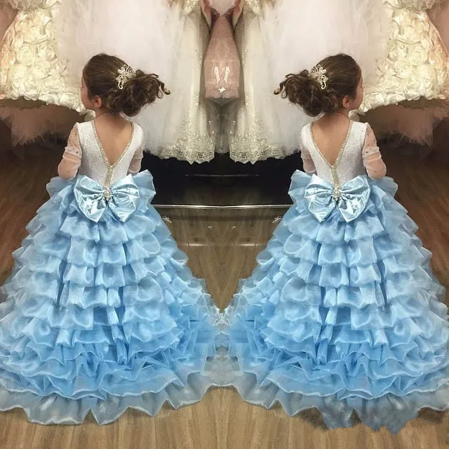 Sky Blue Little Princess Birthday Dress With Long Train Ruffles Flower Girl Dress Pageant Gown
Sky Blue Little Princess Birthday Dress With Long Train Ruffles Flower Girl Dress Pageant Gown