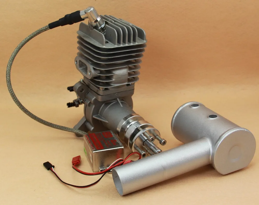 Радиоуправляемая с газовым двигателем 50cc QJ50 двухтактный двигатель глушителем и