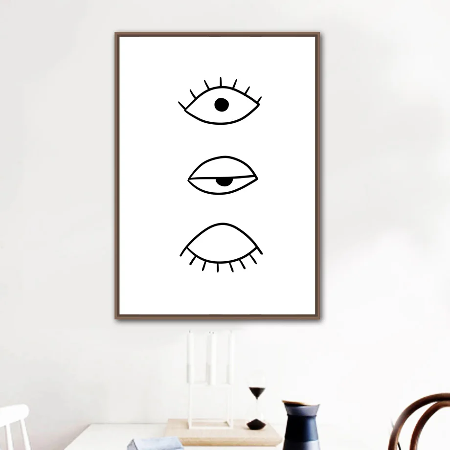 Black White Eye Canvas Painting Wall Art Posters And Prints Nordic Poster Cartoon Wall Pictures For Living Room Kids Room Decor
Black White Eye Canvas Painting Wall Art Posters And Prints Nordic Poster Cartoon Wall Pictures For Living Room Kids Room Decor