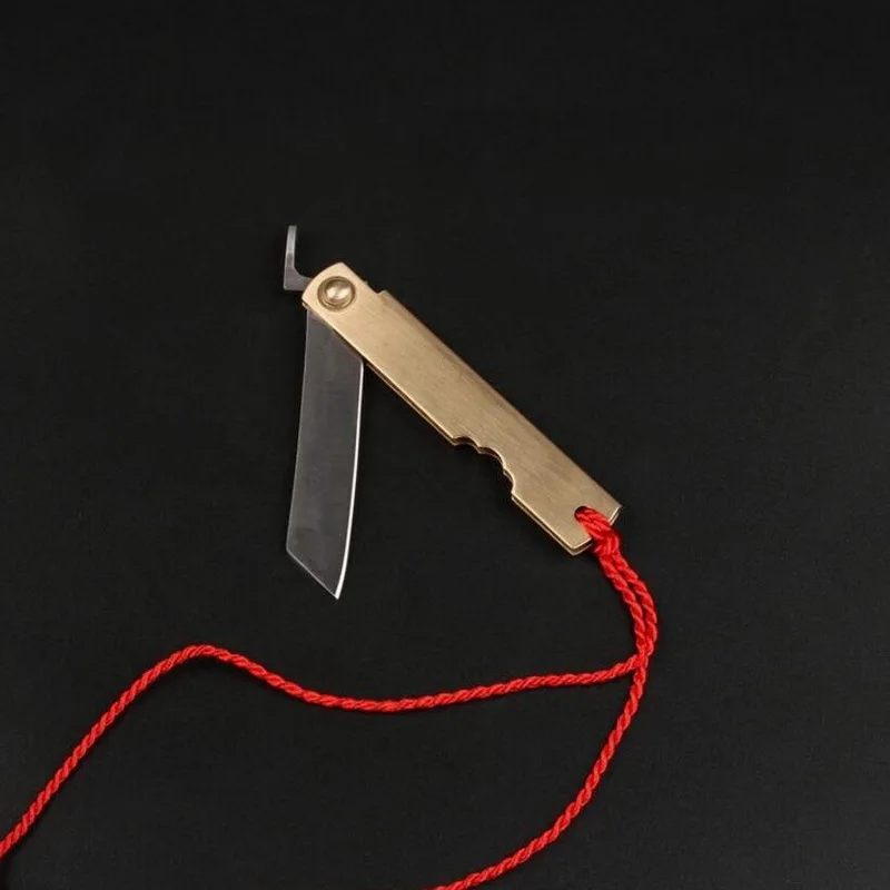 Outdoor portable EDC tools, brass stainless steel DIY mini knife, letter opener, gift pendant brass bell.
Outdoor portable EDC tools, brass stainless steel DIY mini knife, letter opener, gift pendant brass bell.