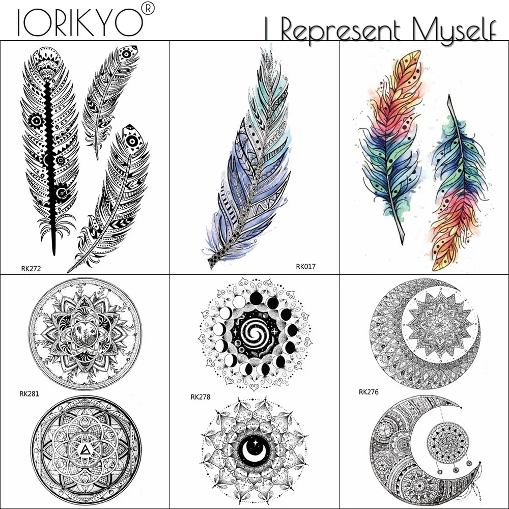 IORIKYO Tribal Feather Leaf Temporary Tattoo Women Mandala Henna Flower Ear Arm Tattoo Stickers Girl Moon Fake Tatoos Lace Paste
IORIKYO Tribal Feather Leaf Temporary Tattoo Women Mandala Henna Flower Ear Arm Tattoo Stickers Girl Moon Fake Tatoos Lace Paste