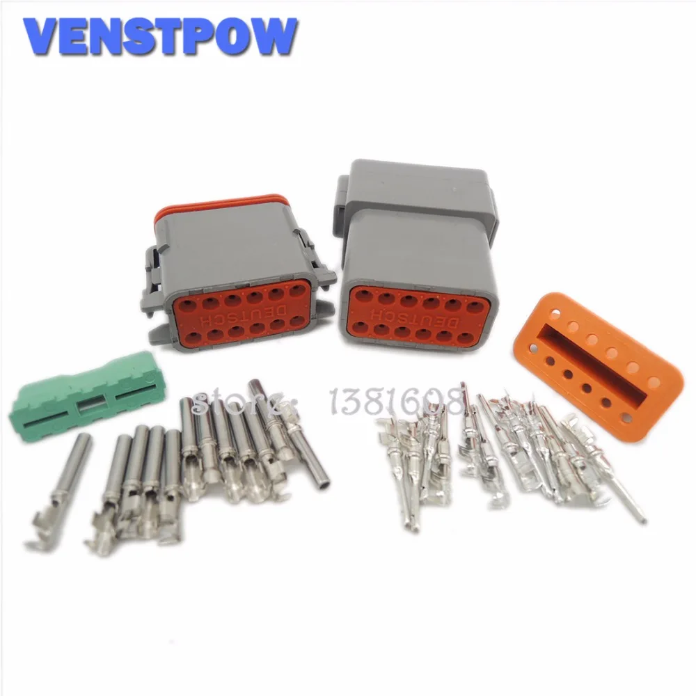 1 Set Deutsch DT06/DT04 12 Pin Waterproof Electrical Wire Connector Plug Kit 22-16AWG for Car Bus Motor Truck
1 Set Deutsch DT06/DT04 12 Pin Waterproof Electrical Wire Connector Plug Kit 22-16AWG for Car Bus Motor Truck