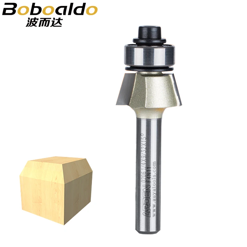 1pcs 1/4 Two flute 8-15deg Bevel Trim Cutter With Ball Bearing Arden Router Bit bevels great for edge working and cut clean
1pcs 1/4 Two flute 8-15deg Bevel Trim Cutter With Ball Bearing Arden Router Bit bevels great for edge working and cut clean