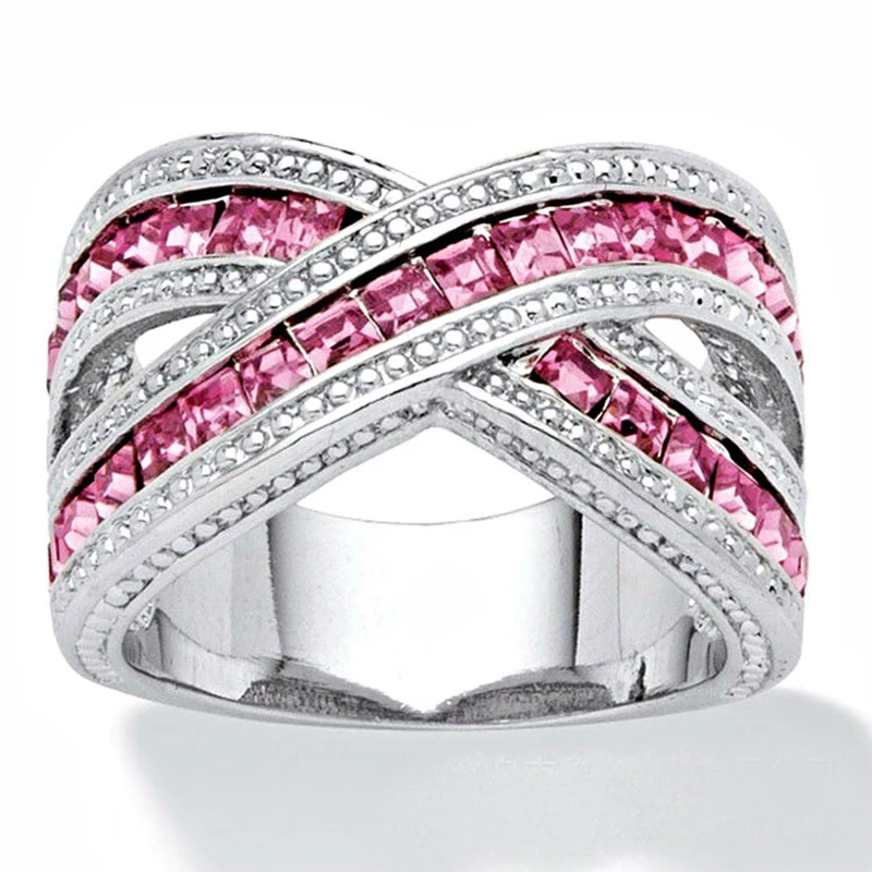 New Luxury Jewelry Color Crystal Engagement Rings for Women Glamour Silver Color Wedding Ring Bague Anillos Mujer
New Luxury Jewelry Color Crystal Engagement Rings for Women Glamour Silver Color Wedding Ring Bague Anillos Mujer