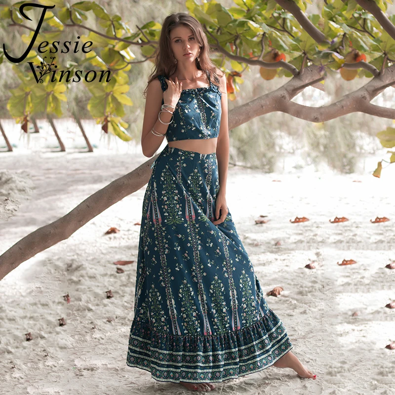 Jessie Vinson Blue Backless Crop Tank Top and Long Skirt 2 Pieces Set Women Summer Chiffon Crop Top and Maxi Skirt Set Beach
Jessie Vinson Blue Backless Crop Tank Top and Long Skirt 2 Pieces Set Women Summer Chiffon Crop Top and Maxi Skirt Set Beach