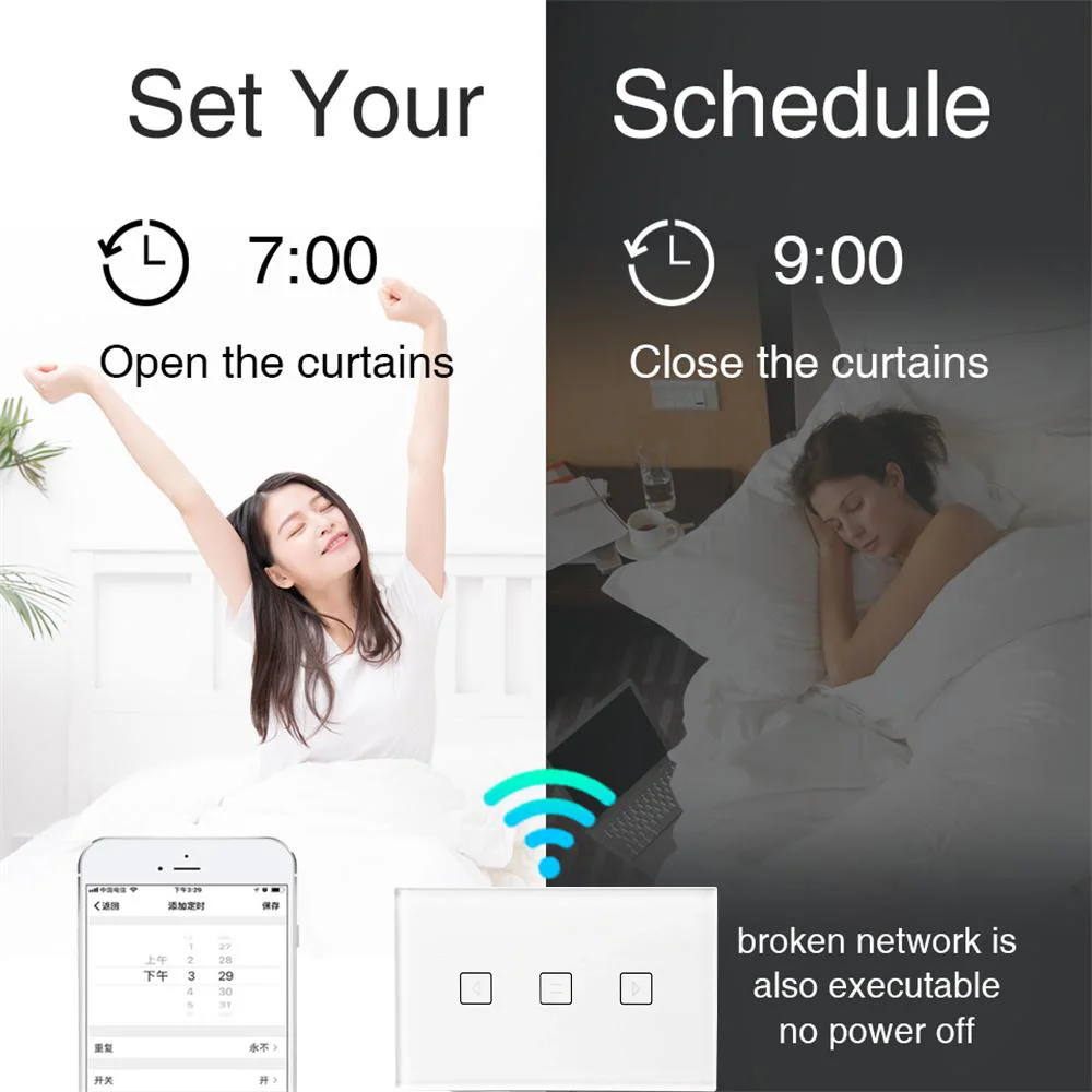 Timethinker AU US Smart WiFi занавес переключатель электрический мотор DIY панель для Alexa Google