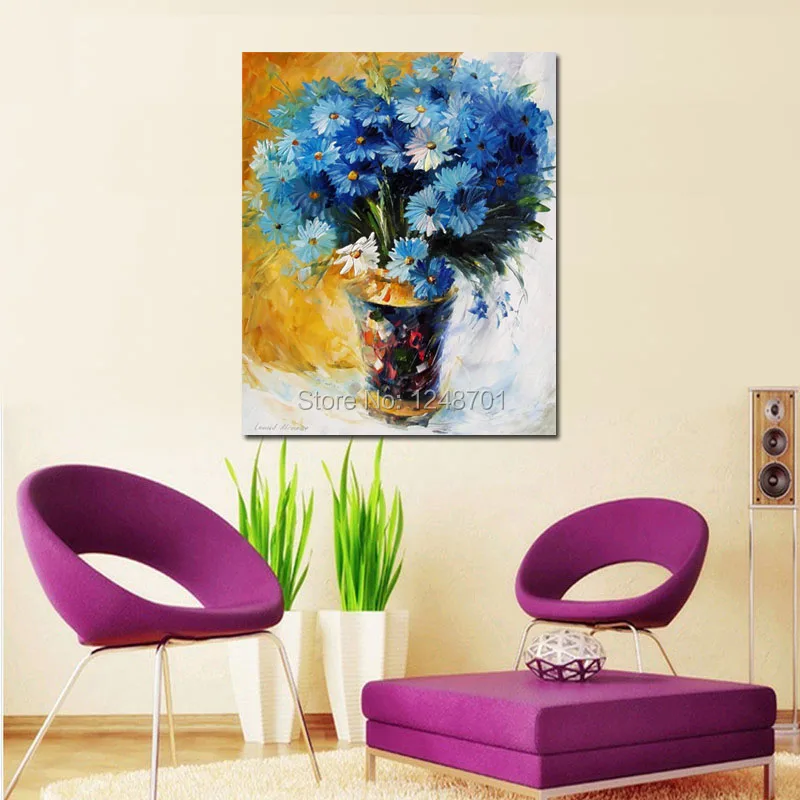 Top quality Handpainted Blue Flowers PALETTE KNIFE Still Life Modern Wall Art Textured Oil Painting On Canvas
Top quality Handpainted Blue Flowers PALETTE KNIFE Still Life Modern Wall Art Textured Oil Painting On Canvas