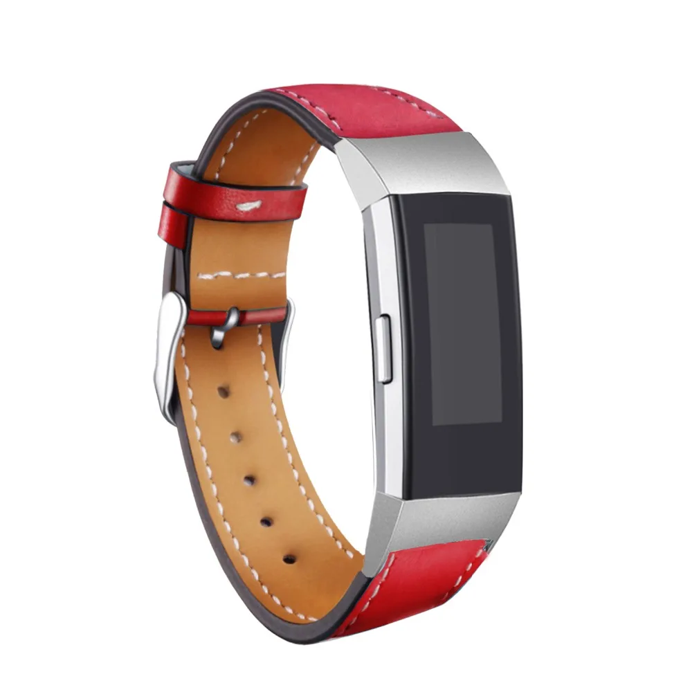 KINGBEIKE 11 Colors Fashion Genuine Leather Watchband Watches Band For Fitbit Charge 3 Bracelet Replacement Wrist Watch Strap | Наручные