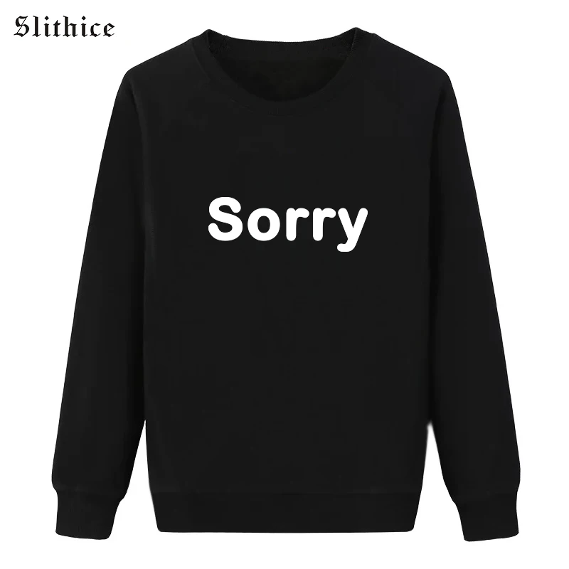 Толстовка Slithice Женская с длинным рукавом, повседневный свитшот, худи с надписью «извините», черный пуловер, Осень-зима
Толстовка Slithice Женская с длинным рукавом, повседневный свитшот, худи с надписью «извините», черный пуловер, Осень-зима