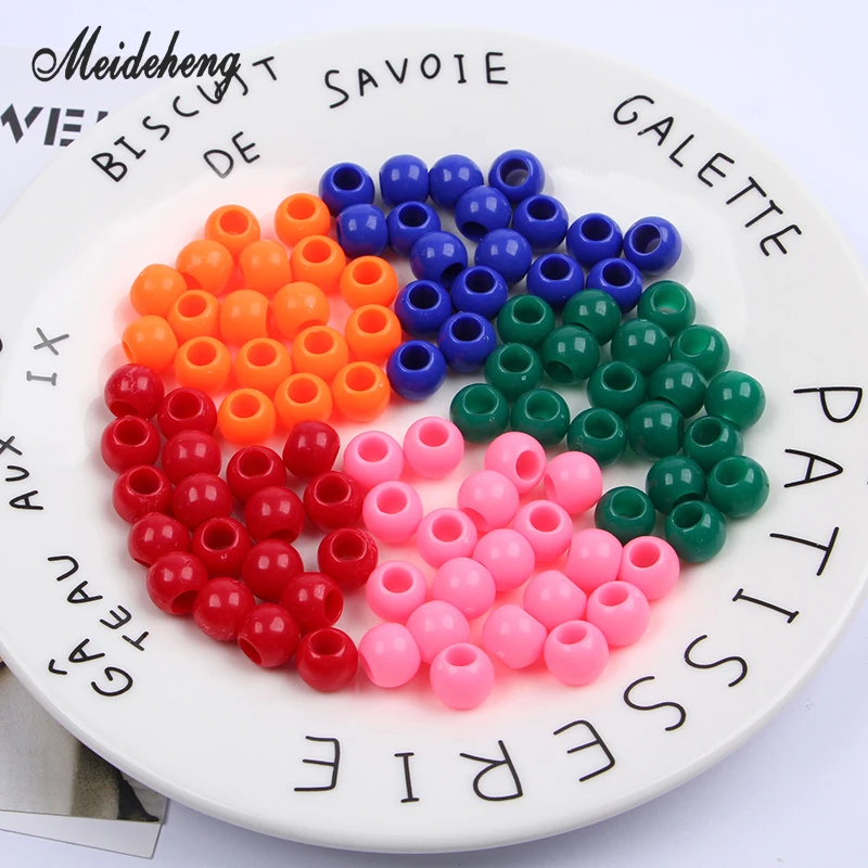 Wholesale Solid Acrylic Big hole Round Beads For Jewelry Making Hair rings Bracelets DIY candy Craft Accessories kids' toy 10mm
Wholesale Solid Acrylic Big hole Round Beads For Jewelry Making Hair rings Bracelets DIY candy Craft Accessories kids' toy 10mm