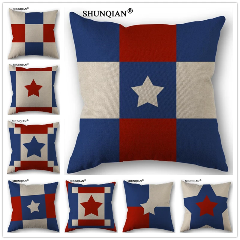 Linen Cotton Retro Red White Blue style Pillow Cover Custom Print Home Decorative Throw Pillows Cases 45x45cm one side C4113
Linen Cotton Retro Red White Blue style Pillow Cover Custom Print Home Decorative Throw Pillows Cases 45x45cm one side C4113