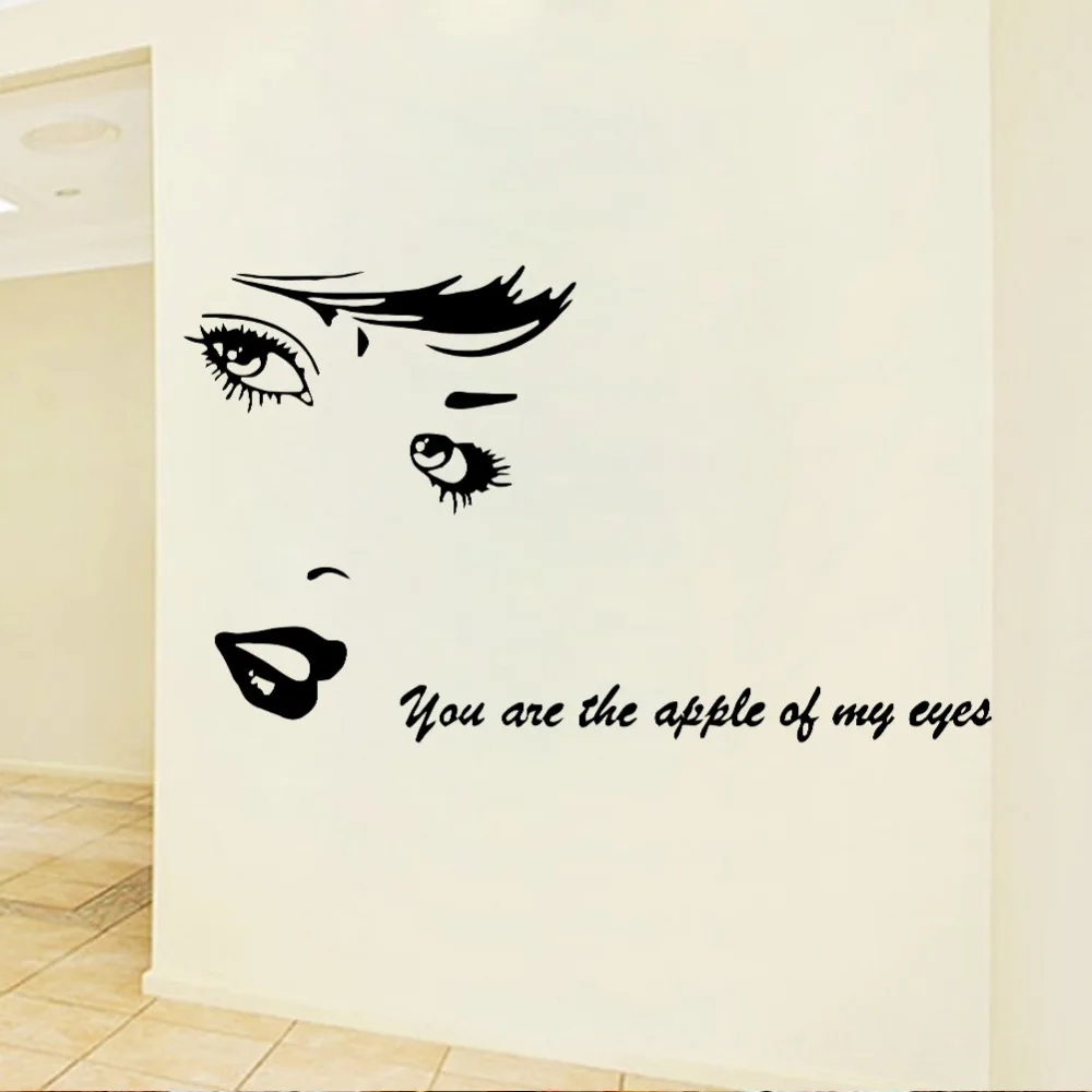 Beauty Eye Vinyl Wall Stickers Love quotes Decals Diy Art Mural Home Bedroom Wedding Room Decor
Beauty Eye Vinyl Wall Stickers Love quotes Decals Diy Art Mural Home Bedroom Wedding Room Decor