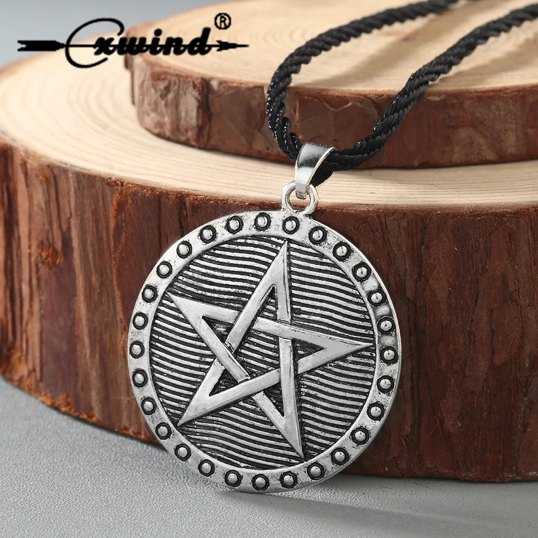 Cxwind Retro Pentacle Charm Pentagram Pendant Necklace Lucifer Satan Witch Protect Star Amulet Necklaces Rope Chain Jewelry Gift
Cxwind Retro Pentacle Charm Pentagram Pendant Necklace Lucifer Satan Witch Protect Star Amulet Necklaces Rope Chain Jewelry Gift