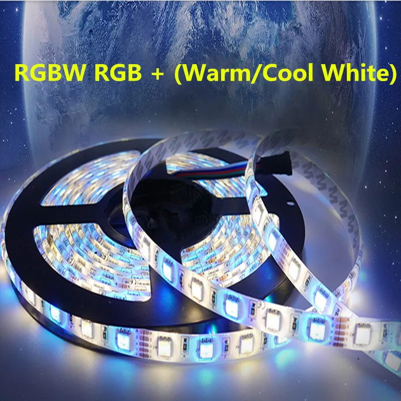 SMD 5050 Mixed Color RGBW RGB + (Warm/Cool White) RGBWW RGBCW LED Strip 5pin DC12V IP30/IP65/IP67 5m 60led/M 300 leds
SMD 5050 Mixed Color RGBW RGB + (Warm/Cool White) RGBWW RGBCW LED Strip 5pin DC12V IP30/IP65/IP67 5m 60led/M 300 leds