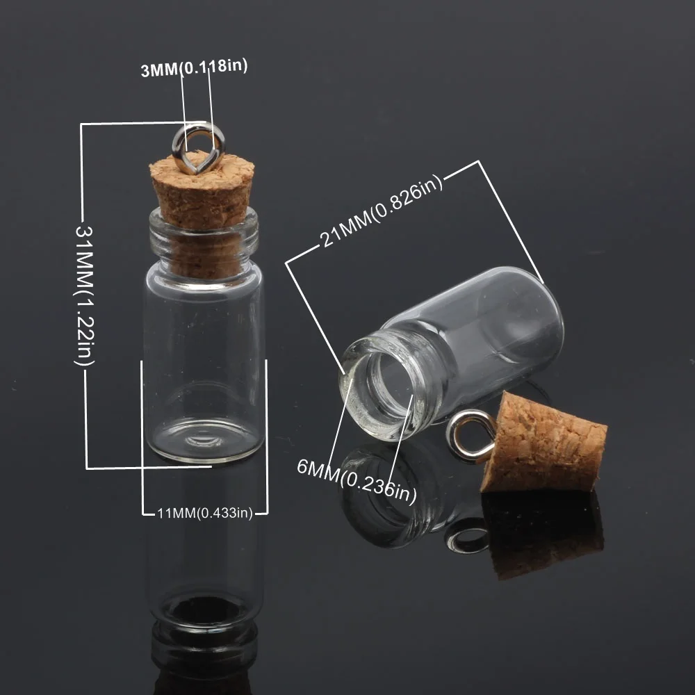 OlingArt 11x31mm Glass Pendant Glass Bottle Vial Necklace Vintage Mini Wish Bottle Necklace Jewelry Making DIY Women Gift
OlingArt 11x31mm Glass Pendant Glass Bottle Vial Necklace Vintage Mini Wish Bottle Necklace Jewelry Making DIY Women Gift