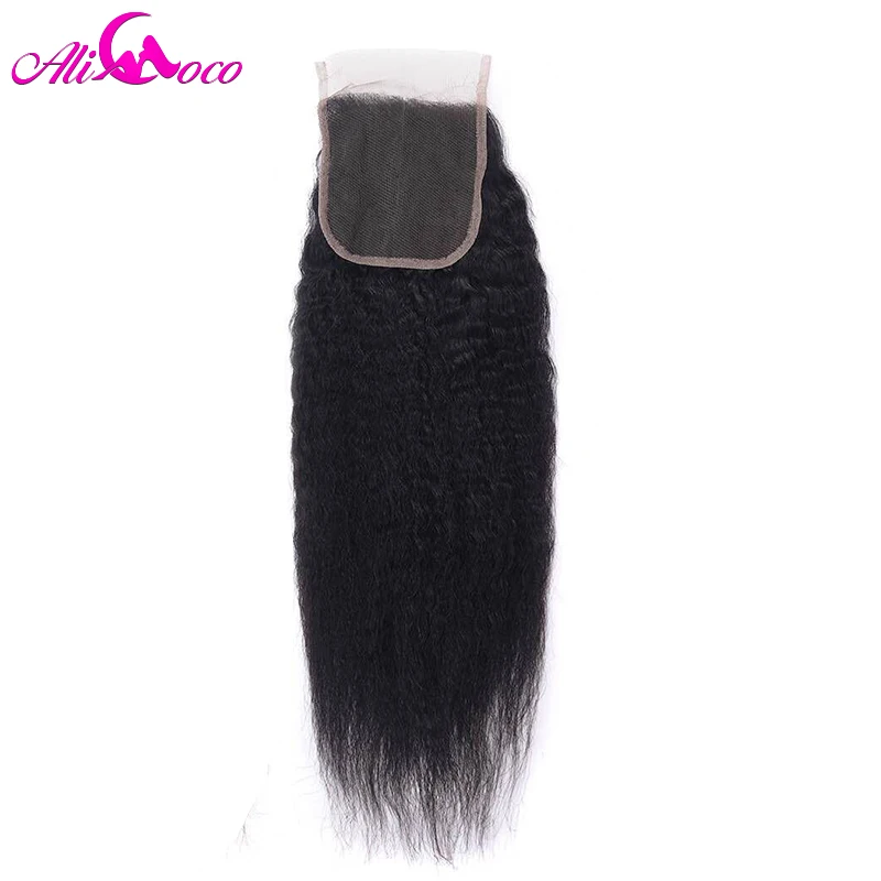 Ali Coco Brazilian Kinky Straight Hair 4X4 Lace Closure With Baby Hair 8-20 Inch Natural Color 100% Non Remy Human Hair Closure
Ali Coco Brazilian Kinky Straight Hair 4X4 Lace Closure With Baby Hair 8-20 Inch Natural Color 100% Non Remy Human Hair Closure