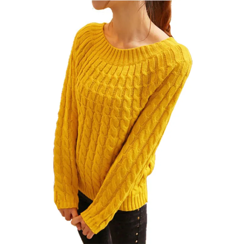 Фото Пуловер женский в Корейском стиле ретро свитер джемпер большого размера