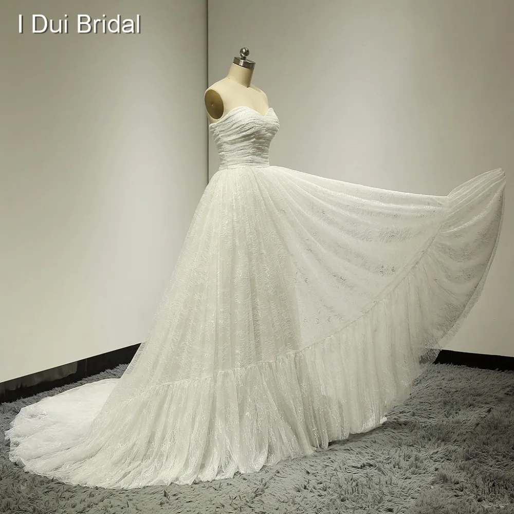 Sweetheart Lace Wedding Dresses Real Picture Real Photo Exquisite Pleated Factory Custom Made Elegant Design ELS-006
Sweetheart Lace Wedding Dresses Real Picture Real Photo Exquisite Pleated Factory Custom Made Elegant Design ELS-006