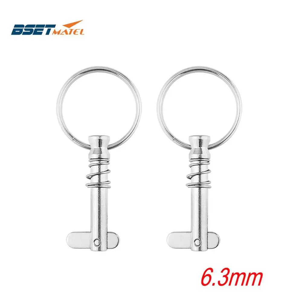2 шт. BSET MATEL Marine Grade 6 3*42 мм 1/4 дюйма быстроразъемный штифт с кольцом для лодки Bimini Top