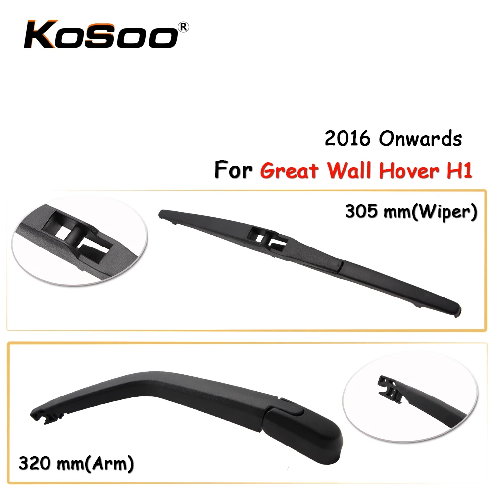 KOSOO Auto Rear Wiper Blade For Great Wall Hover H1,305mm 2016 Onwards Rear Windshield Wiper Blades Arm Car Accessories RED LOGO
KOSOO Auto Rear Wiper Blade For Great Wall Hover H1,305mm 2016 Onwards Rear Windshield Wiper Blades Arm Car Accessories RED LOGO