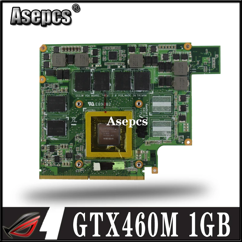 Asepcs G53JW N11-GS-A1 GTX460M 1GB Graphics Card GPU For Asus G53JW G73SW G53SW G53SX VX7 VX7S GTX 460 Laptop Motherboard Card
Asepcs G53JW N11-GS-A1 GTX460M 1GB Graphics Card GPU For Asus G53JW G73SW G53SW G53SX VX7 VX7S GTX 460 Laptop Motherboard Card