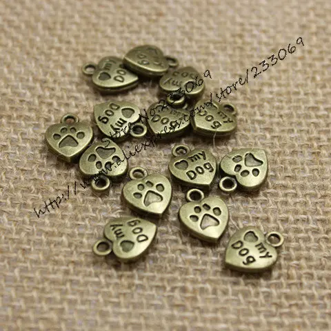 (60 pieces/lot) 10*13mm Antique two color Alloy Hearts Lettering "My Dog" Jewelry Charm T0214
(60 pieces/lot) 10*13mm Antique two color Alloy Hearts Lettering "My Dog" Jewelry Charm T0214