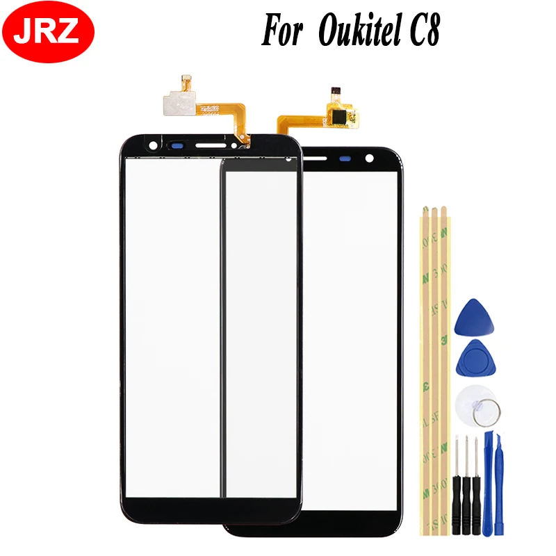 Стеклянная панель сенсорного экрана JRZ 5 дюйма для Oukitel C8 сенсорный экран