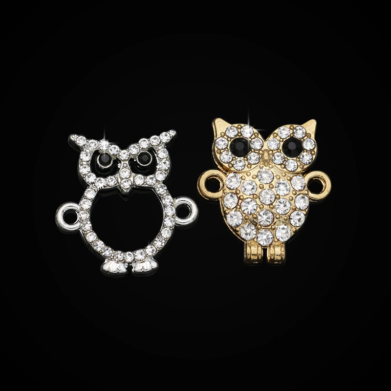 5Pcs Gold Plated Crystal Owl Charm Connector for Jewelry Making Earrings Accessories Findings DIY 18x16mm
5Pcs Gold Plated Crystal Owl Charm Connector for Jewelry Making Earrings Accessories Findings DIY 18x16mm