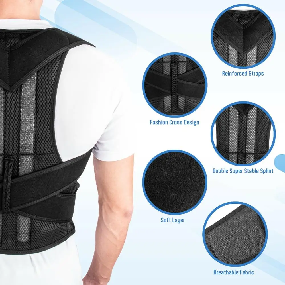 FOUAVRTEL Adjustable Back Posture Corrector Therapy Shoulder Lumbar Brace Spine Support Belt Posture Correction Back Corrector
FOUAVRTEL Adjustable Back Posture Corrector Therapy Shoulder Lumbar Brace Spine Support Belt Posture Correction Back Corrector