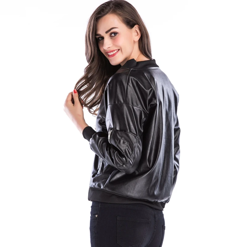 Yilia Casual Long Sleeve PU Leather Jacket Women O-neck Loose Black Leather Coat Spring Autumn Basic Coats Faux Leather Coats
Yilia Casual Long Sleeve PU Leather Jacket Women O-neck Loose Black Leather Coat Spring Autumn Basic Coats Faux Leather Coats
