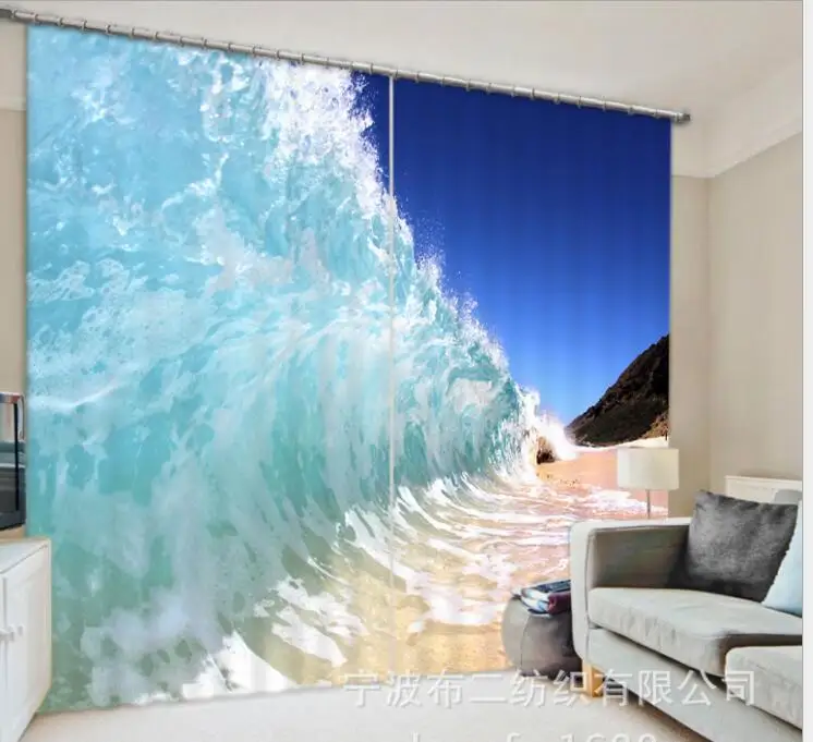 Luxury Blackout Sea wave 3D Window Curtain For Living Room office Bedroom Customized size Drapes Cortinas Rideaux Cushion cover
Luxury Blackout Sea wave 3D Window Curtain For Living Room office Bedroom Customized size Drapes Cortinas Rideaux Cushion cover