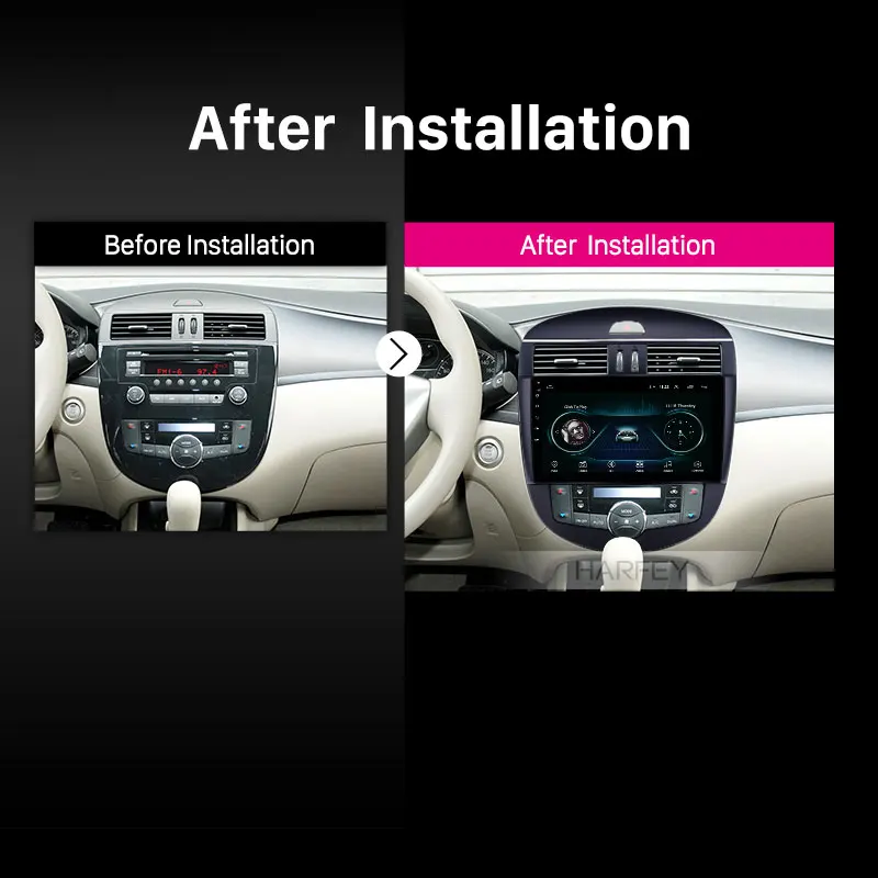 Harfey Stereo 10.1" HD GPS Android 8.1 Car Multimedia Player for Nissan Tiida Auto A/C 2011-2014 GPS support Carplay Rear Camera
Harfey Stereo 10.1" HD GPS Android 8.1 Car Multimedia Player for Nissan Tiida Auto A/C 2011-2014 GPS support Carplay Rear Camera
