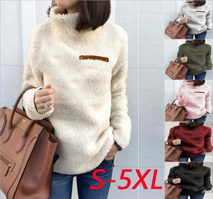 Women Casual High Collar Sweater Long Sleeves Wool Warm Zipper Pullover Tops 5XL
Women Casual High Collar Sweater Long Sleeves Wool Warm Zipper Pullover Tops 5XL