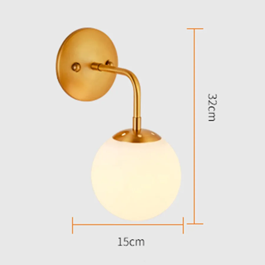 Thrisdar Nordic Minimalist Glass Ball LED Wall Light Hotel Study Bedroom Background Wall Lamps Corridor Aisle bedside wall lamp
Thrisdar Nordic Minimalist Glass Ball LED Wall Light Hotel Study Bedroom Background Wall Lamps Corridor Aisle bedside wall lamp