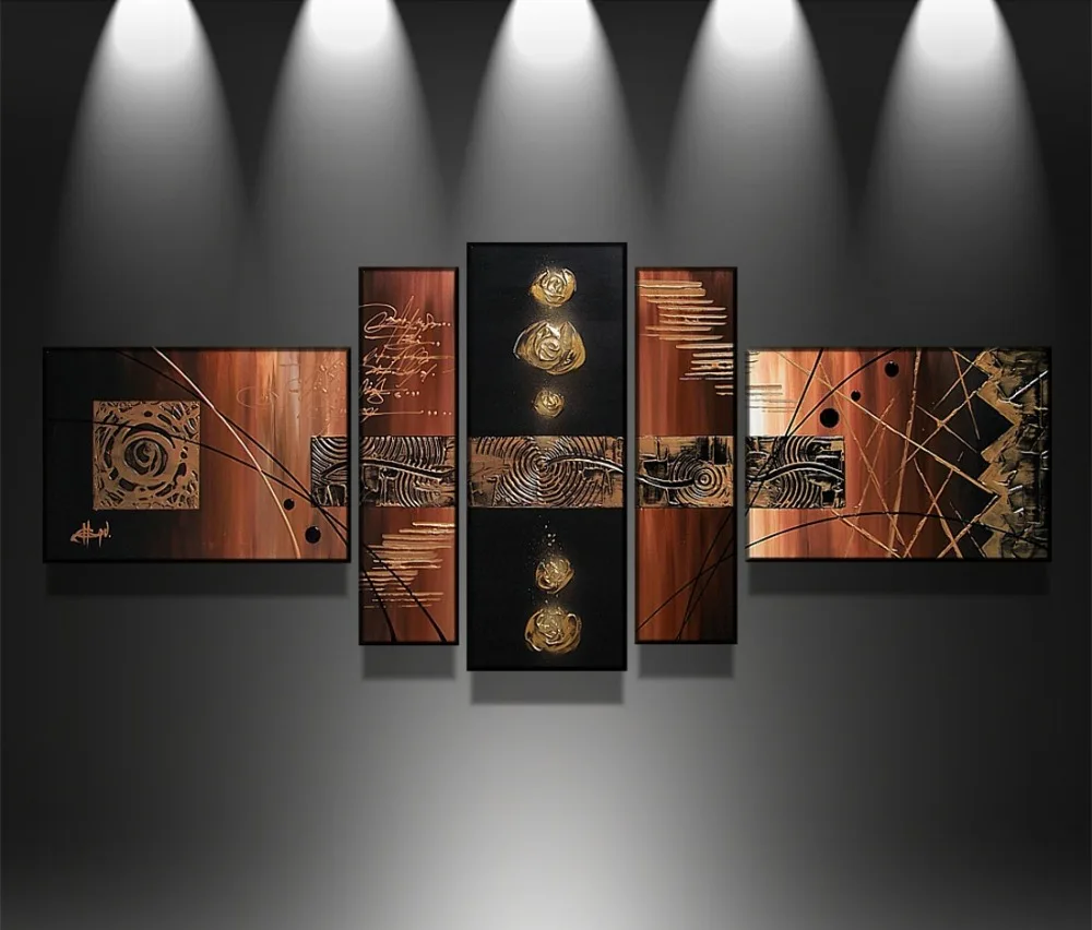100% Hand-painted Modern Wall Art Abstract Handmade Oil Painting On Canvas Wall Art Picture 5 pcs/set Dinning Room Decor
100% Hand-painted Modern Wall Art Abstract Handmade Oil Painting On Canvas Wall Art Picture 5 pcs/set Dinning Room Decor