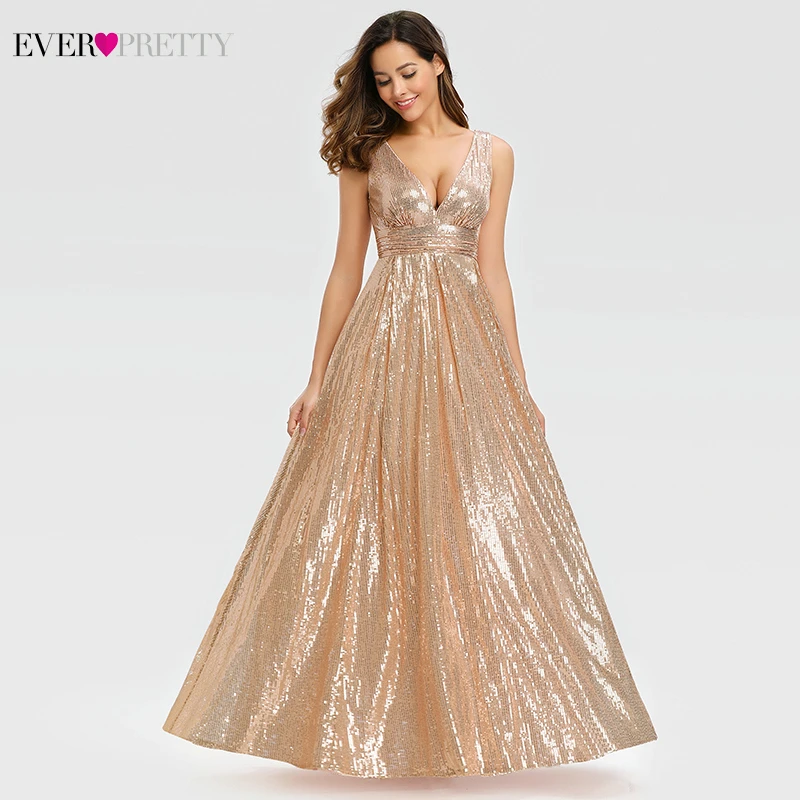Luxury Rose Gold Evening Dresses For Women Saudi Arabia A-Line V-Neck Sequined Special Occasion Dress Robe De Soiree A Paillette
Luxury Rose Gold Evening Dresses For Women Saudi Arabia A-Line V-Neck Sequined Special Occasion Dress Robe De Soiree A Paillette