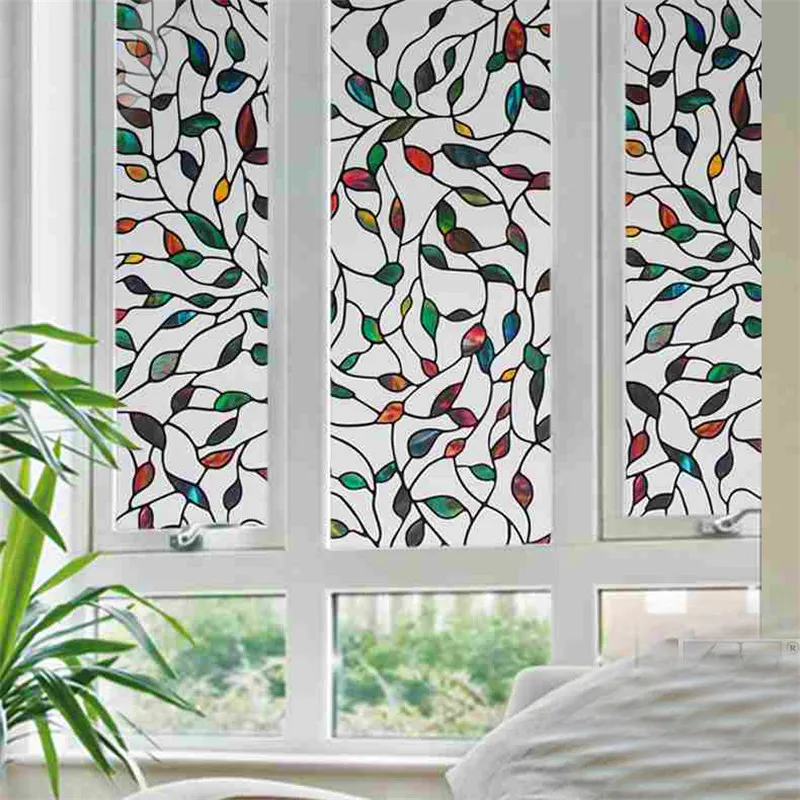 No Glue Static Cling Window Sticker Stained Glass Window Film Decor Colorful Leaves Bathroom Privacy Glass Decal Film
No Glue Static Cling Window Sticker Stained Glass Window Film Decor Colorful Leaves Bathroom Privacy Glass Decal Film
