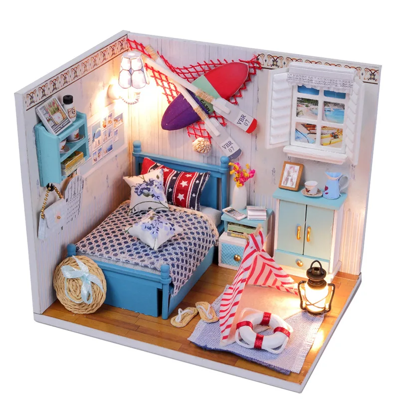 DIY Doll House miniatura cute room 3D DIY bedroom Wooden Dollhouse miniature Furniture Building Model M010
DIY Doll House miniatura cute room 3D DIY bedroom Wooden Dollhouse miniature Furniture Building Model M010