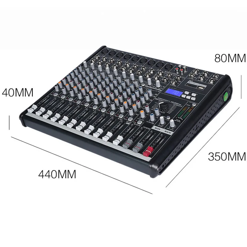12 Channel USB Mixer Professional Audio Mixer DJ Mixer Console Output Sound Mixer for Stage Karaoke
12 Channel USB Mixer Professional Audio Mixer DJ Mixer Console Output Sound Mixer for Stage Karaoke
