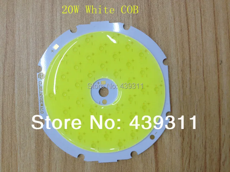 

20W COB LED chip White 6000-6500K surface Light source 600mA 30-36V 1800-2000LM S Chips Free Shipping