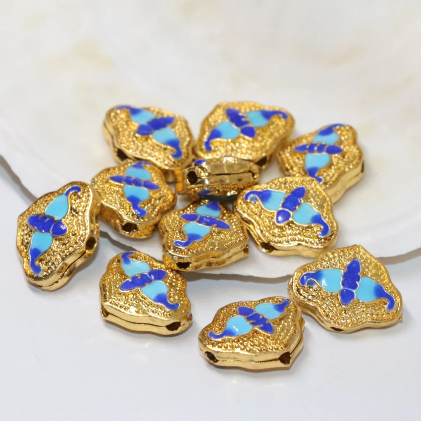 Wholesale price hot sale gold-color carved blue enamel cloisonne spacers beads accessories 10pcs 13*16mm jewelry findings B2457
Wholesale price hot sale gold-color carved blue enamel cloisonne spacers beads accessories 10pcs 13*16mm jewelry findings B2457