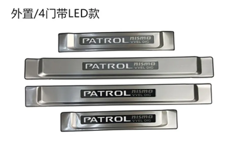NEW Original Quality LED Light Door Sill Scuff Plate Car Covers Accessories For 2012- 2018 Nissan Patrol Y62 Car Styling
NEW Original Quality LED Light Door Sill Scuff Plate Car Covers Accessories For 2012- 2018 Nissan Patrol Y62 Car Styling