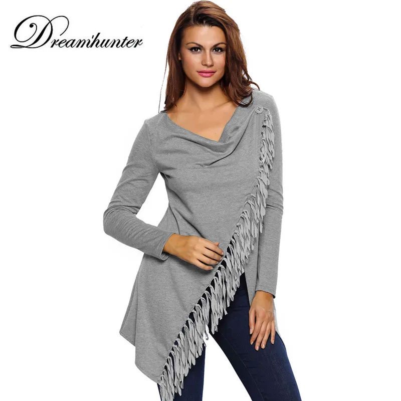 Spring Autumn Slim Cardigans Tops Women Casual Loose Long Sleeve Irregular Hem Tassel Cardigan Cape Poncho Plus Size S-3XL
Spring Autumn Slim Cardigans Tops Women Casual Loose Long Sleeve Irregular Hem Tassel Cardigan Cape Poncho Plus Size S-3XL