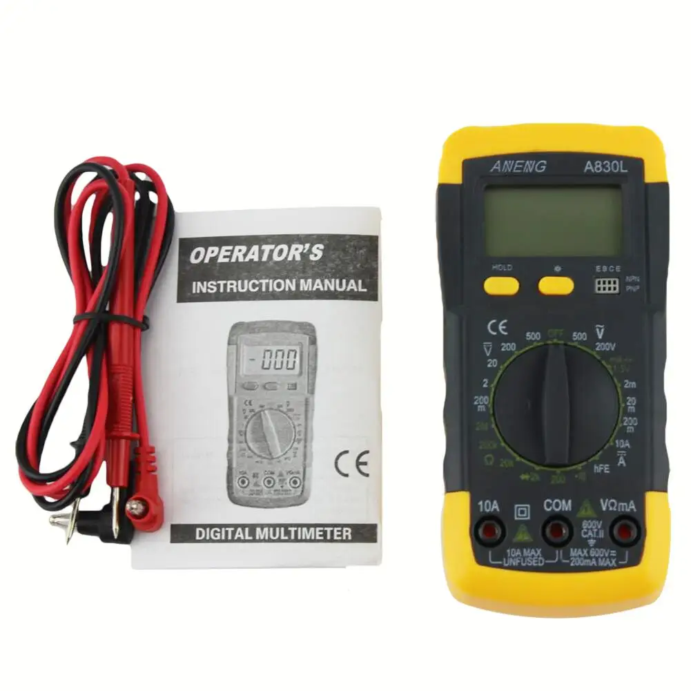 1PC Handheld LCD Digital Multimeter With Temperature Measurement AC DC Voltage Tester Current Resistance Multi Tester J3
1PC Handheld LCD Digital Multimeter With Temperature Measurement AC DC Voltage Tester Current Resistance Multi Tester J3